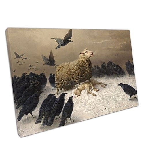 August Friedrich Albrecht Schenck Anguish reproduction Wall Art Print Mounted Canvas print
