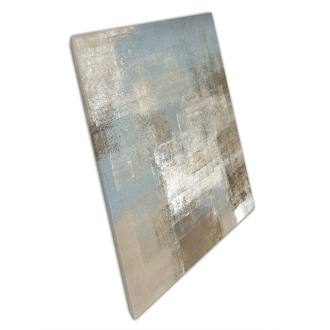 Minimalist Neutral Toned Abstract Beige And Grey Lightly Textured Style Artwork Wall Art Print On Canvas Mounted Canvas print