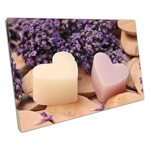 Print on Canvas Lavender Heart Soap Canvas Wall Art Ready To Hang Print Mounted Canvas print
