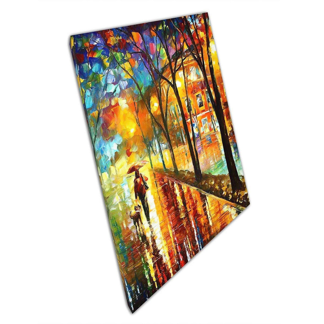 Autumn Walk Canvas Wall Art Print op canvas gemonteerde canvas print