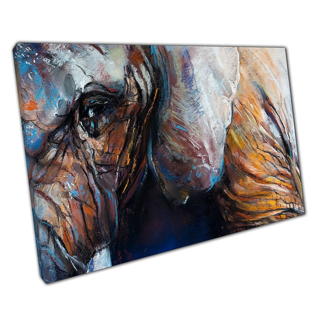 Elephant Animal Art Canvas Wall Art Print op canvas gemonteerde canvas print