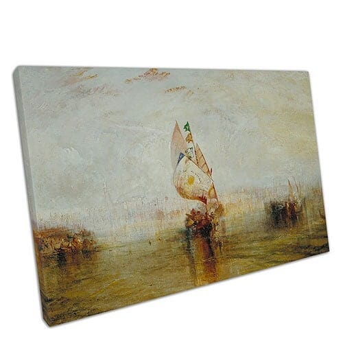 Joseph Mallord William Turner Sun van Venetië gaat naar zee reproductie Wall Art Print gemonteerde canvas print