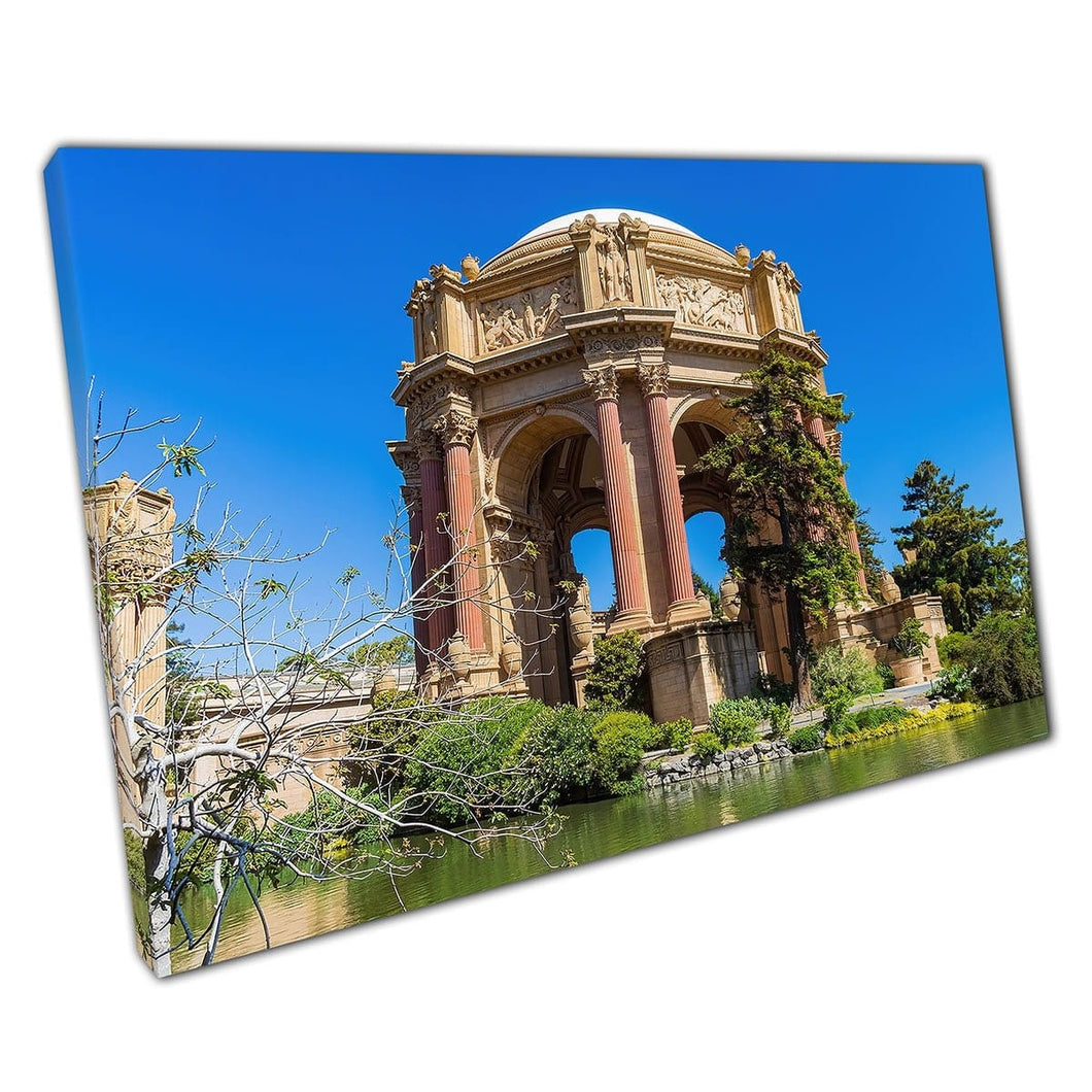 The Palace of Fine Arts in una chiara stampa di San Francisco California Wall Art Stampa su tela tela stampata