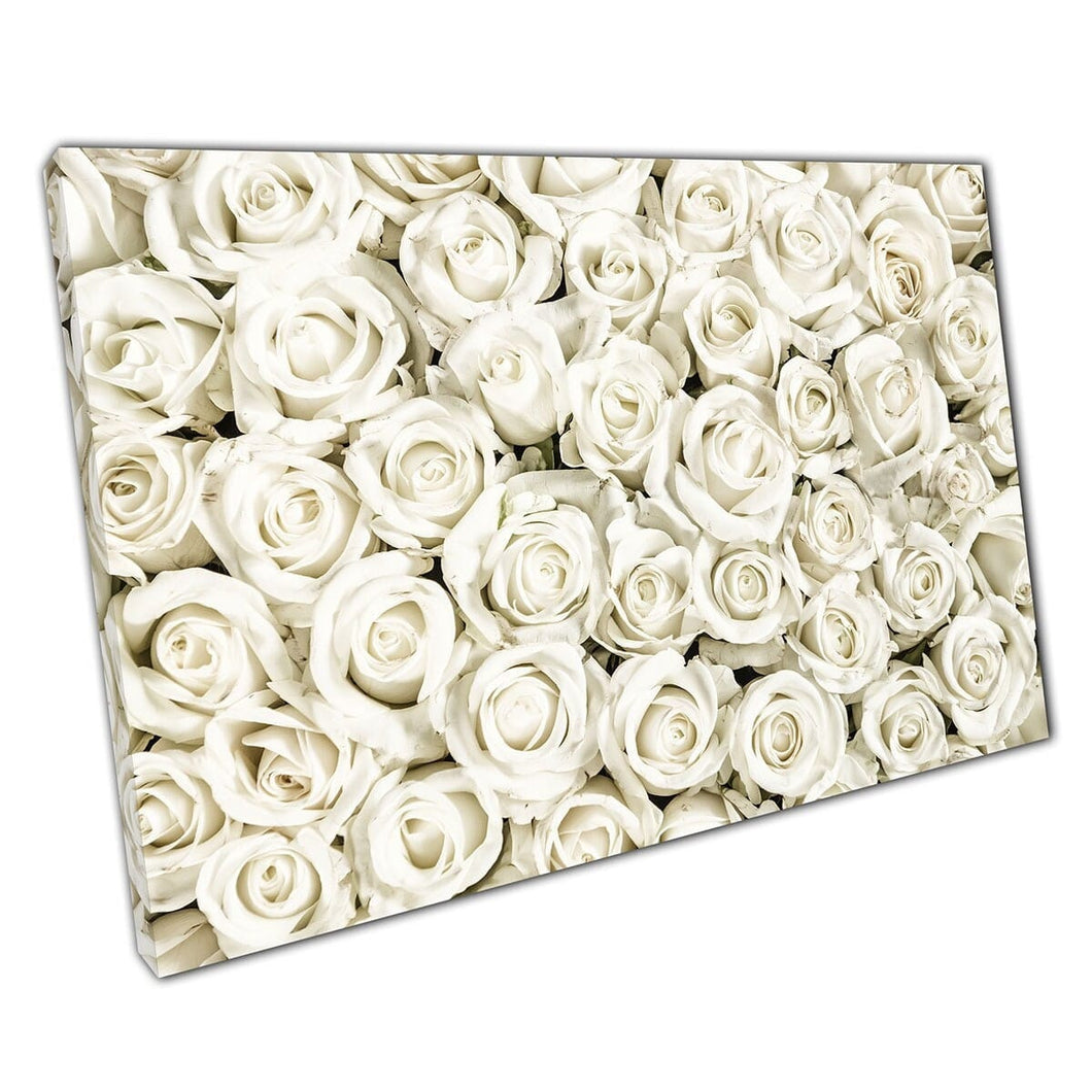 Klassieke vintage stijl witte rozen romantische valentijn bloem bloemen fotografie muur kunst print op canvas gemonteerde canvas print