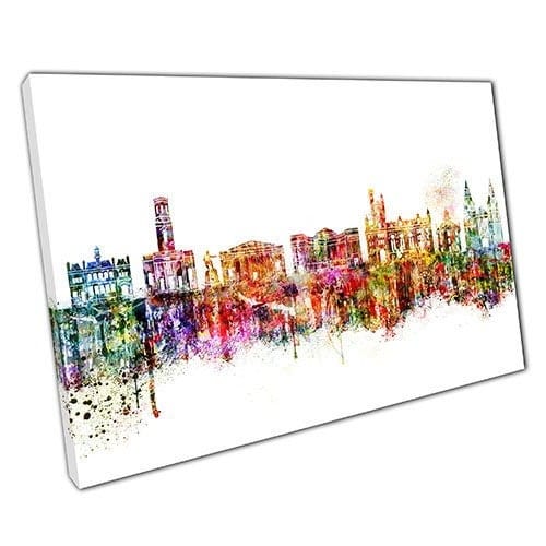 Afdrukken op canvas kleurrijke skyline herkenningen
