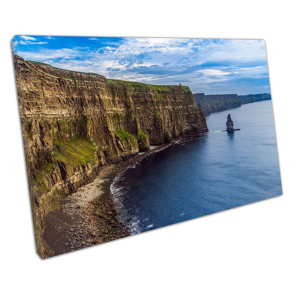 Cliffs of Moher Burren County Clare Ierland zeegezichtje klaar om muur kunstprint gemonteerd canvas print te hangen