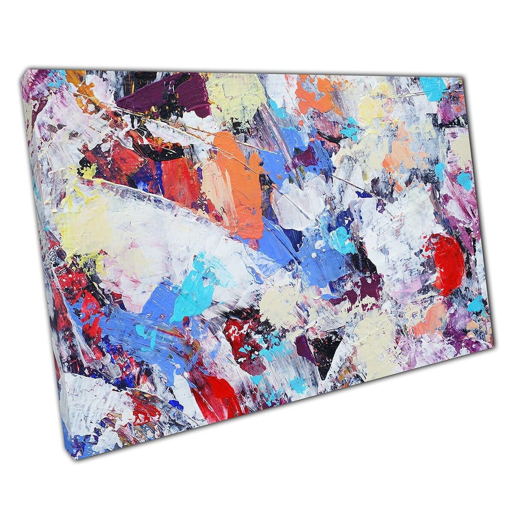 Gestructureerde stijl willekeurige grunge ruw verfborstel slagstijl abstract hedendaagse muur kunst print op canvas gemonteerde canvas print