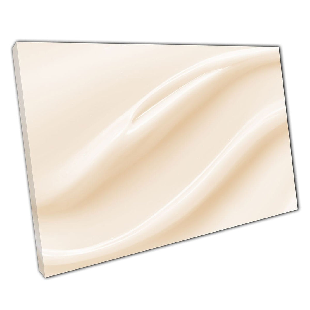 Crème witte zachte schoonheid cosmetische crème textuur fotografie lotion skincare spa muur kunst print op canvas gemonteerde canvas print