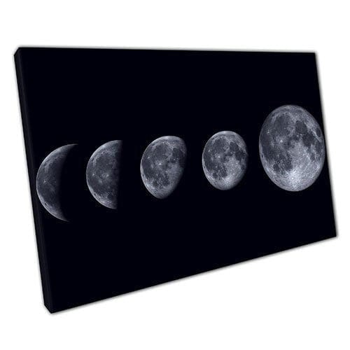 Afdrukken op canvas heksfasen van de maan kunstwerken klaar om muurkunst te hangen afdrukken gemonteerde canvas print