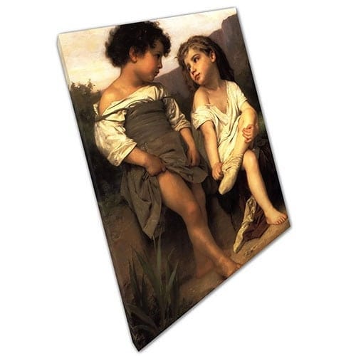 Canvas print au bord du ruineau-huge reproductie klaar om muurkunstafdruk op te hangen op canvas gemonteerde canvas print