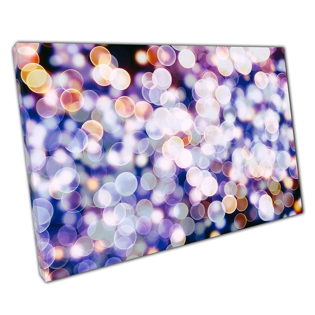 Bright glinsterende gouden zilveren feestelijke abstracte bokeh -techniek verlichting fotografie muurkunst print op canvas gemonteerde canvas print