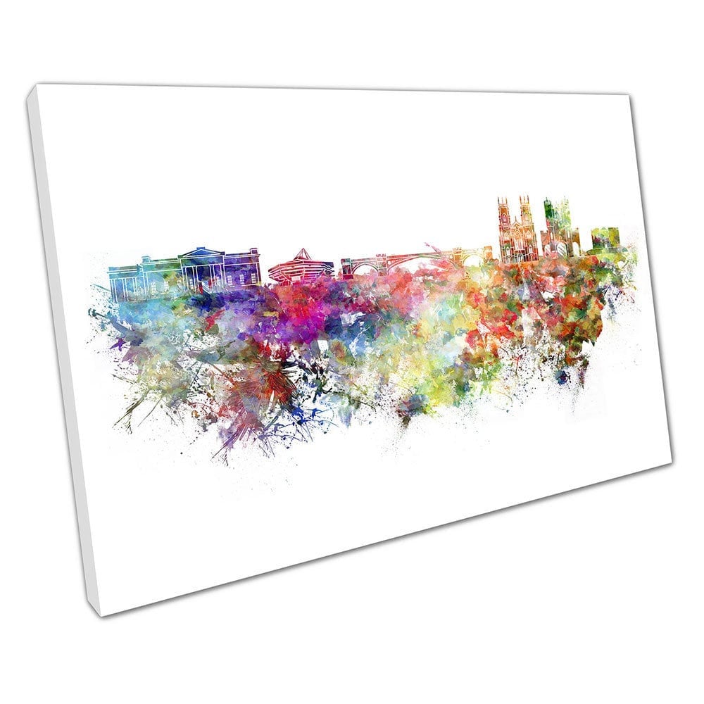 WaterColor City of York Inghilterra Purterly Landmarks pronti a appendere la stampa di tela di tela di tela di tela
