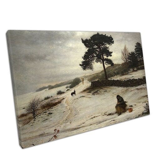 John Everett Millais Blow Blow Thou Winter Wind Wall Art Print gemonteerde canvas print klaar om op te hangen