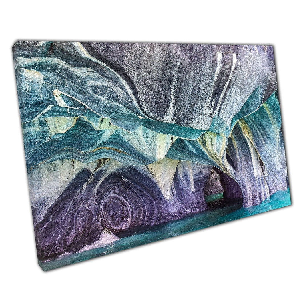 Marble Caves Patagonia Chile Wall Art Print On Canvas Mounted Canvas print
