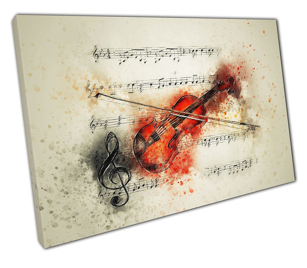 Canvas Print Music Violin wall art Ready to Hang