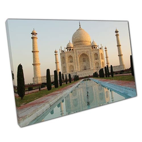 Afdrukken op canvas taj mahal India klaar om canvas muurkunst afdrukken gemonteerd canvas print op te hangen