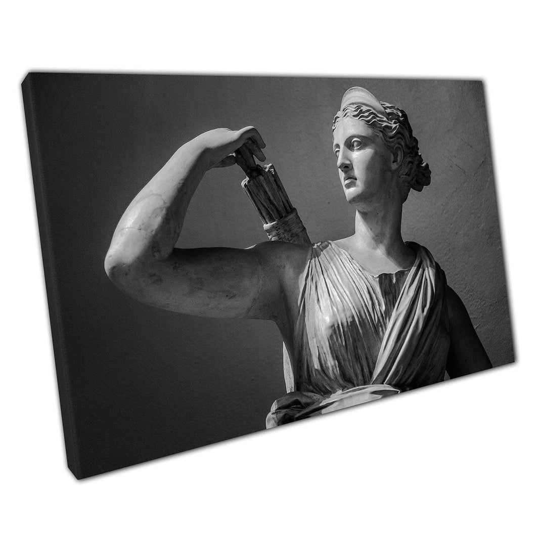 Klassiek wit marmerstandbeeld van Diana van Versailles Wall Art Print op canvas gemonteerde canvas print