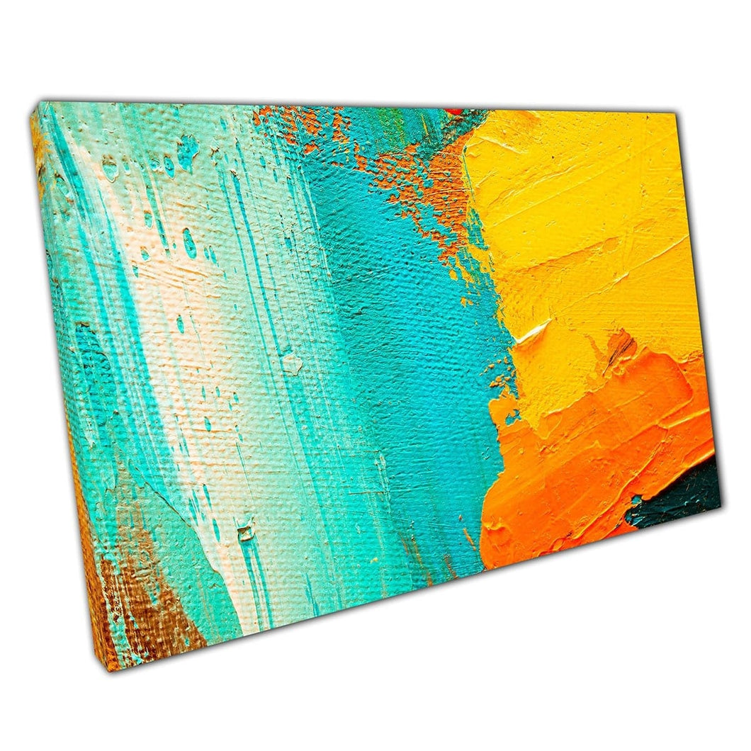 Pittura ad olio astratto colori pennellati stampa muro di tela su tela stampa di tela montata