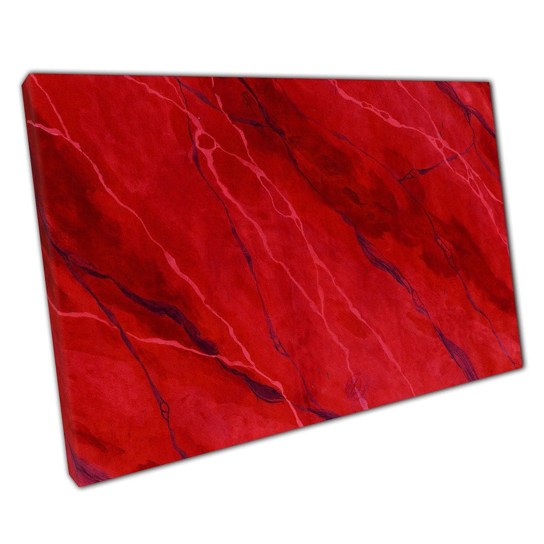 Vibranti sfumature profonde di rosso in una tecnica di inchiostro di vernice in marmo minimo Modello di arte a parete astratta stampa su tela stampata in tela
