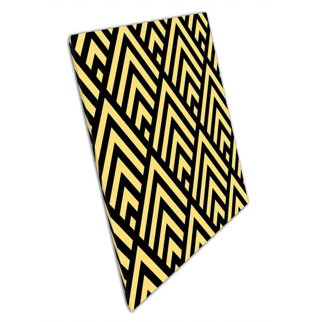 IMPORT STAMPA CHEVRONS ART BLACI E GOLD senza soluzione di continuità Stampa artistica da parete su tela stampata in tela