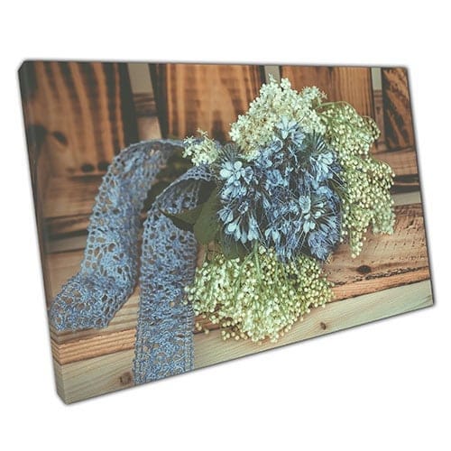 Afdrukken op canvas boeket met baby's adem klaar om muurwand te hangen afdrukken gemonteerde canvas print