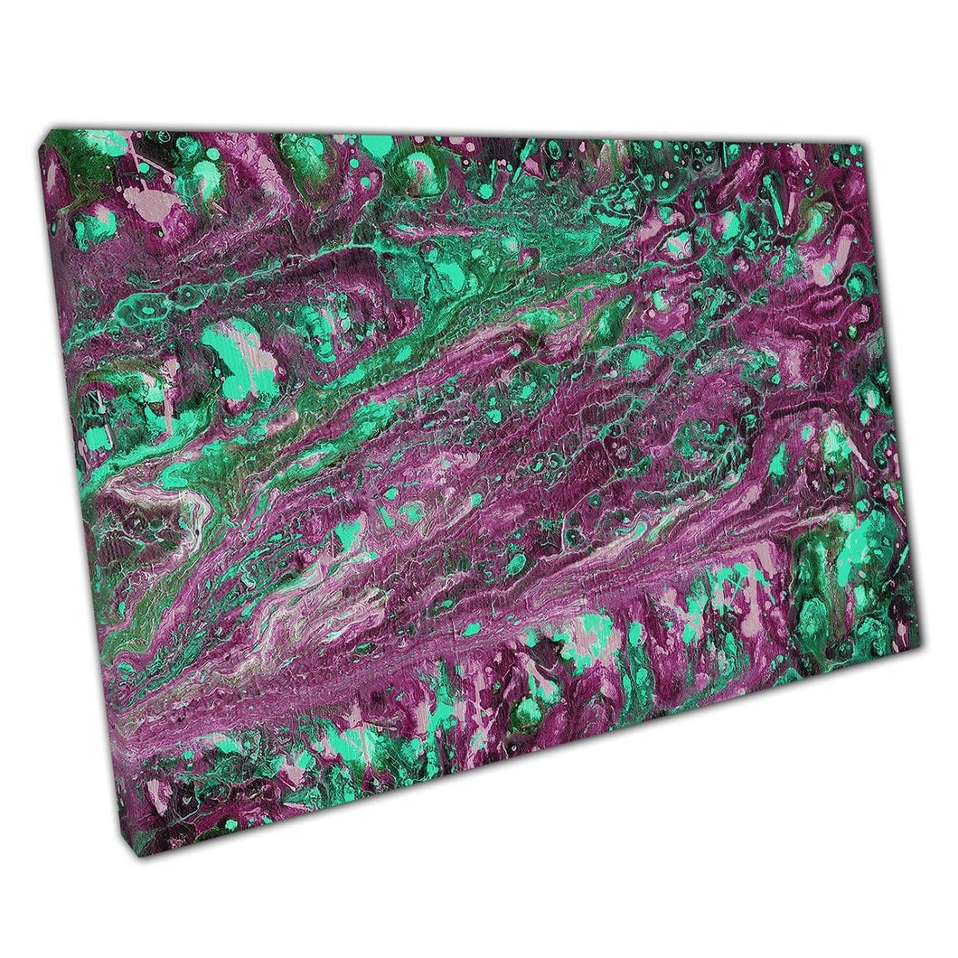 Abstract Colourful Natural Free Flowing Splashing Texture Style Contemporary Artwork Wall Art Print On Canvas Mounted Canvas print