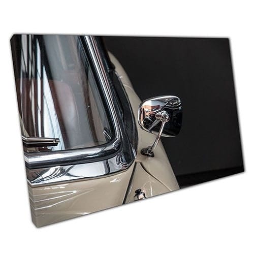 Afdrukken op canvas exterieur auto spiegel close-up klaar om muur kunst afdrukken gemonteerde canvas print te hangen