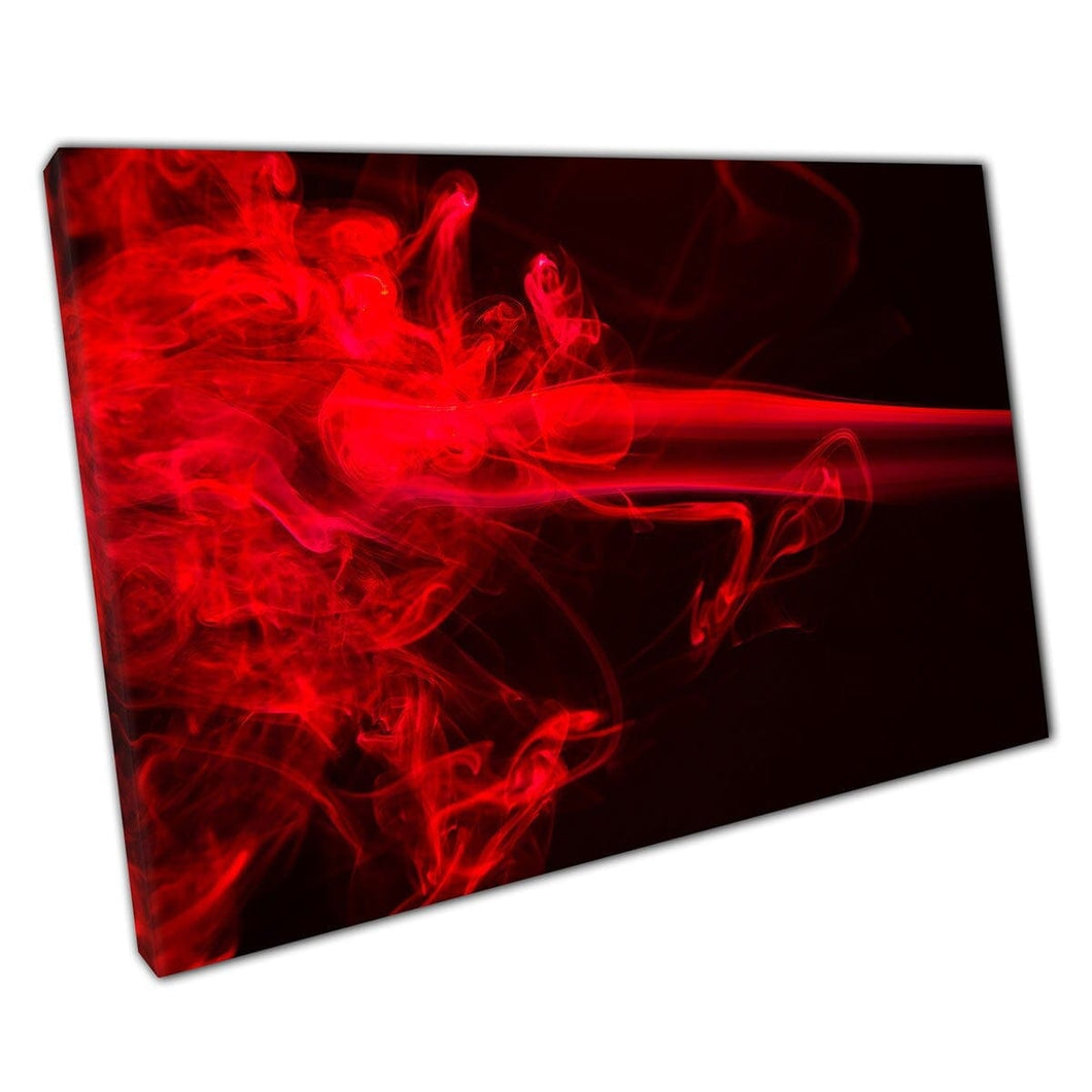 Beautiful Abstract Digital Composition Of Mysterious Red Smoke In The Dark Wall Art Print On Canvas Mounted Canvas print