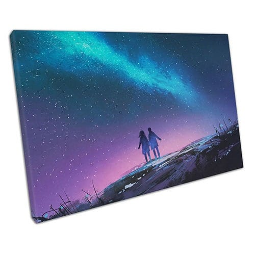 Afdrukken op canvas jong stel melkachtige manier canvas muurkunst klaar om afdrukken gemonteerd canvas print op te hangen