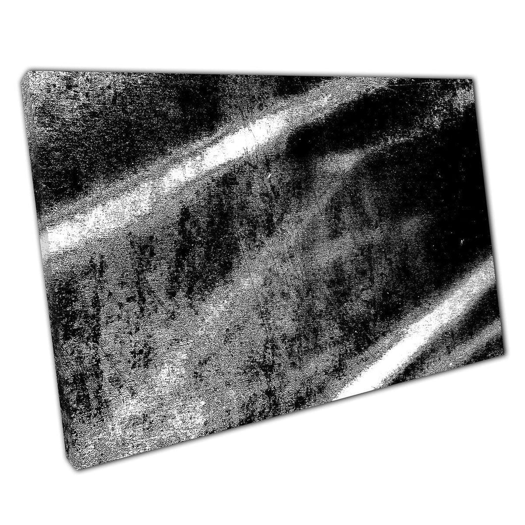 Monochrome abstracte ruwe grunge textuurstijl Wall Art Print op canvas gemonteerde canvas print
