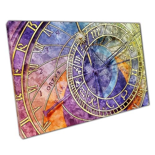 Stampa su tela arcobaleno astrologia arte pronta per appendere la parete stampa stampata in tela montata