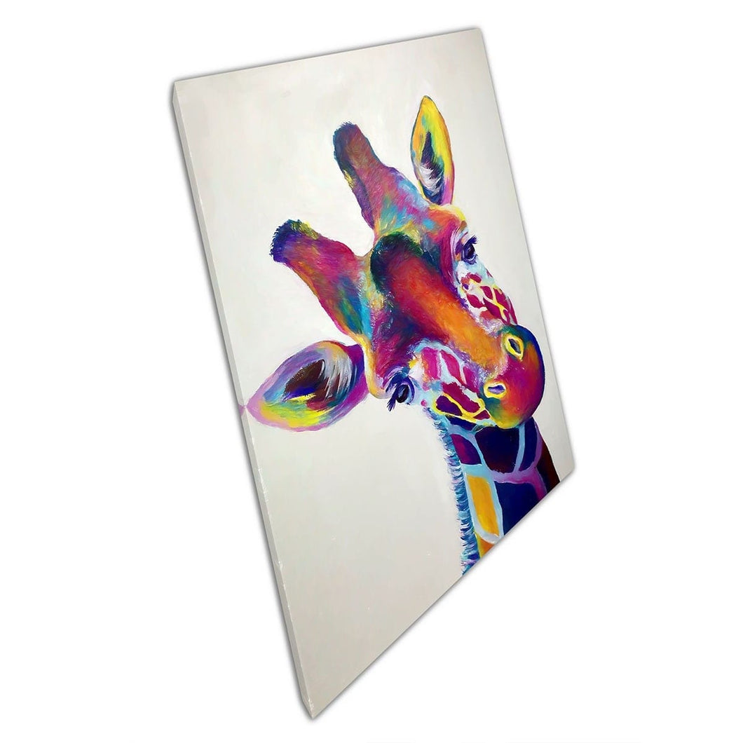 Giraf kunstwerk schilderen print canvas muur kunst print op canvas gemonteerde canvas print