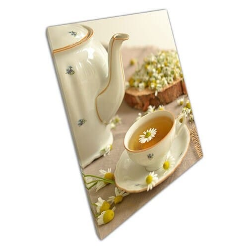 Afdrukken op canvas Natuurlijke kamille Daisy Tea Wall Art Print gemonteerde canvas print