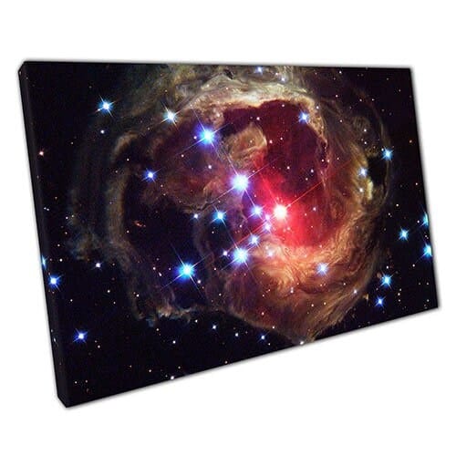 Canvas Print Light blijft drie jaar na de ruimte Wall Art Print Monted Canvas Print echoën