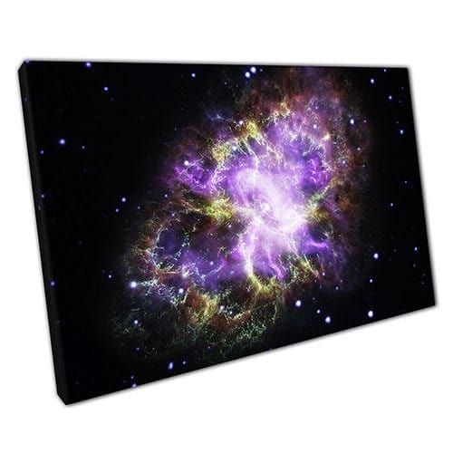 Canvas print krab nebula ruimte print wall art klaar om muur kunst afdrukken te hangen op canvas gemonteerde canvas print