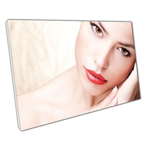 Afdrukken op canvas make -up schoonheid klaar om canvas muurkunst afdrukken gemonteerd canvas print te hangen